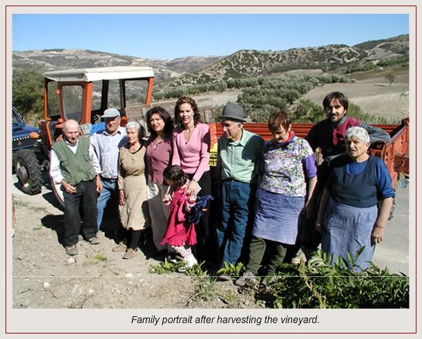 Family portrait after harvest